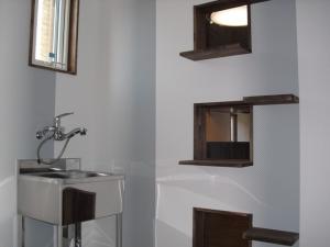 ペットルームからは外も中も見ることができる造りになっています。