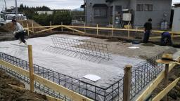 べた基礎鉄筋工事開始