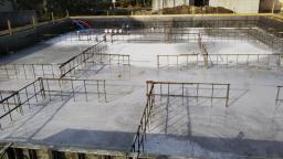 スラブコンクリート打設